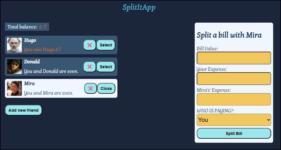 Eat and split app image